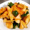 クリちゃん0309's cooksnap of when they made 鶏胸肉とピーマンの酢鶏風炒め.