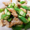 まくにゃん☆'s cooksnap of when they made 鶏のせせりとオクラの塩炒めポン酢和え.