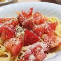 さざんか©'s cooksnap of when they made 簡単！トマトと粉チーズの冷製パスタ.
