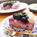 ＯＢＵ's cooksnap of when they made ブルーベリーマーブルレアチーズケーキ.