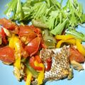 Y✿えくぼ飯's cooksnap of when they made 鯛のアクアパッツア　パプリカソース添え.