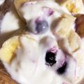 ムーヒツジ's cooksnap of when they made 冷凍バナナとブルーベリーヨーグルト.
