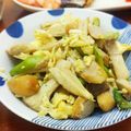 泉水・真希's cooksnap of when they made アスパラガスとソーセージのふわふわ卵炒め.