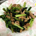 ゆぺあぴちゃん's cooksnap of when they made 小松菜と豚こま肉のにんにく炒め.