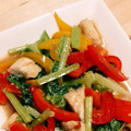 kaan2115's cooksnap of when they made 妊娠、授乳中に！小松菜と鶏の胡麻みそ炒め.