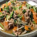 chitobow's cooksnap of when they made 小松菜と豚肉のピリ辛オイスターソース炒め.