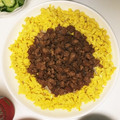 ayakapo's cooksnap of when they made ひまわり♪豚そぼろとたまごの三色丼.