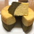 □あかりぬ□'s cooksnap of when they made 抹茶とプレーン☆2層のシフォンケーキ.