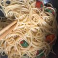 やーしー's cooksnap of when they made トマトと大葉の簡単パスタ.