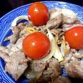 わかぞ～'s cooksnap of when they made 【栄養士直伝】豚肉トマトのさっぱり生姜焼.