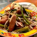 jununu's cooksnap of when they made ★アスパラもやしベーコンのバター醤油炒め.