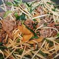 meple☆'s cooksnap of when they made にらともやしと牛肉のニンニク醤油炒め.