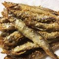vivianto's cooksnap of when they made シシャモのたっぷりゴマ揚げ焼き.