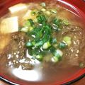 ぺりりん's cooksnap of when they made もずくと豆腐の味噌汁.