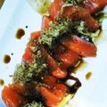 kana叶's cooksnap of when they made サーモンのとろろ昆布巻きカルパッチョ.