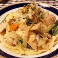 おこわだいすき※'s cooksnap of when they made 厚揚げ＆生姜焼きのさっぱりパスタ☆★.