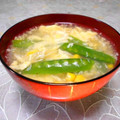 ＠迷子＠'s cooksnap of when they made 簡単コーンと絹さやのフワトロ中華卵スープ.