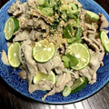 えりマム's cooksnap of when they made すだち消費にも＊さっぱりネギ塩豚もやし☆.