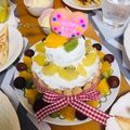 クックYNPCUY☆'s cooksnap of when they made 2歳♡フルーツで華やか誕生日2段ケーキ.