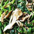 クックKFKILS☆'s cooksnap of when they made 時短おかず☆空芯菜としめじの中華炒め.