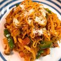 気まぐれご飯を作る人's cooksnap of when they made 焼きそばDEナポリタン！！.