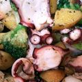 bigflowers's cooksnap of when they made たこ☆じゃが☆ブロッコリーのニンニク炒め.
