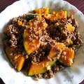 つよまり's cooksnap of when they made かぼちゃと挽肉のスタミナ炒め♡.