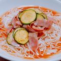 ＰＥＴＡ's cooksnap of when they made なすとベーコンのトマト風味そうめん.