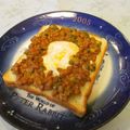 龍青空ママ's cooksnap of when they made 食べるラー油で納豆トースト.