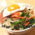 papikun's cooksnap of when they made 簡単♪激ウマd(。ゝω・´)キムチ丼～♪.