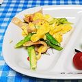 ととろ＆めい's cooksnap of when they made ✿美味アスパラとベーコンのマヨたま炒め✿.