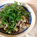 クックM9DCJB☆'s cooksnap of when they made 簡単！豚肉と舞茸の味噌炒め♡シソ添え♡.