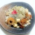 ｅｋ４'s cooksnap of when they made ☆リメイク☆竹輪や椎茸の煮物でばら寿司♪.