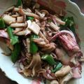 momoazeru's cooksnap of when they made きのこと烏賊のバター醤油.