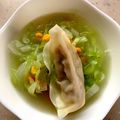 pamunao's cooksnap of when they made 【10分飯】スープ餃子 夜食にも.