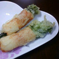 Yuminmama's cooksnap of when they made 菜の花とちくわの天ぷら.
