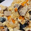 さやぞ～'s cooksnap of when they made 給食メニュー＊高野豆腐の卵とじ.