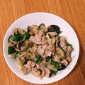 nikopoosan's cooksnap of when they made 豚肉となすとピーマンと玉ねぎの炒め物.