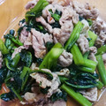 あたりめっこ's cooksnap of when they made 豚バラ肉とつるむらさきの豆板醤炒め.