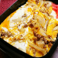 saalalan's cooksnap of when they made 家計に優しい～揚げ玉とそぼろの卵とじ丼～.