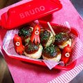 xxmimizuxx's cooksnap of when they made キャラ弁❤タコ君がINたこ焼き風おにぎり.
