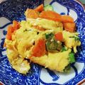 みちゃこmisako's cooksnap of when they made 彩りが綺麗な✨人参とおくらの卵閉じ炒め.