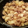 kaede☆彡's cooksnap of when they made 簡単５分☆長いも豚肉しめじの旨味炒め.