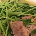 すみっこぐらしちゃん's cooksnap of when they made 豆苗とベーコンの塩にんにく炒め.