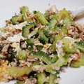 クックQPKXTW☆'s cooksnap of when they made ゴーヤと挽肉の卵とじ炒め.