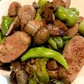 クックA5EVKW☆'s cooksnap of when they made しし唐＆マッシュルーム＆ウインナー炒め.