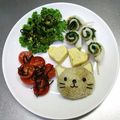 ☆ありか358☆'s cooksnap of when they made 【キャラ弁】ブチ猫おにぎり弁当.