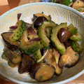 clover2's cooksnap of when they made 大葉とみょうが♪ナスとゴーヤの煮びたし.