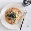 tkmrrn's cooksnap of when they made 卵かけ納豆パスタ♡絶品ふわふわ〜.
