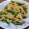 55才のおじさん's cooksnap of when they made アスパラガスとソーセージのふわふわ卵炒め.